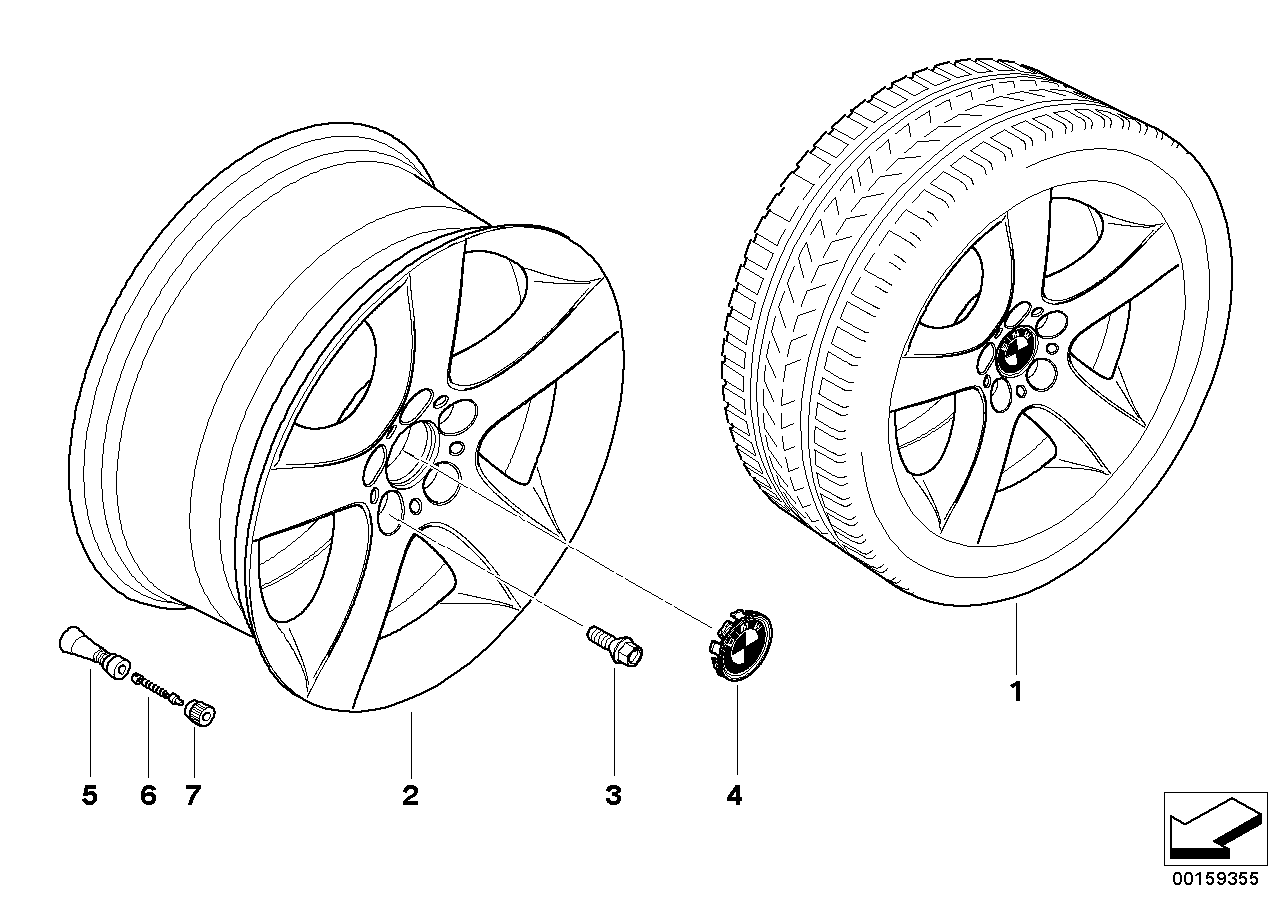 BMW 轻合金车轮 星形轮幅 212