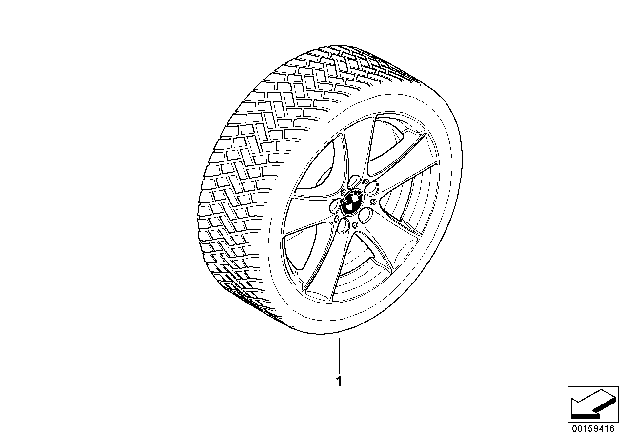 Winter complete wheel star spoke 209