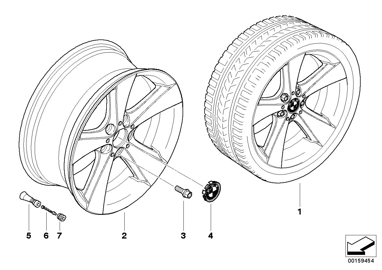 BMW LA wheel, star spoke 128 with PA337