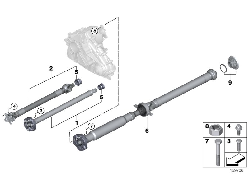 4-wheel drive shaft/Insert nut