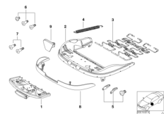 Estrutura do banco desportivo BMW manual