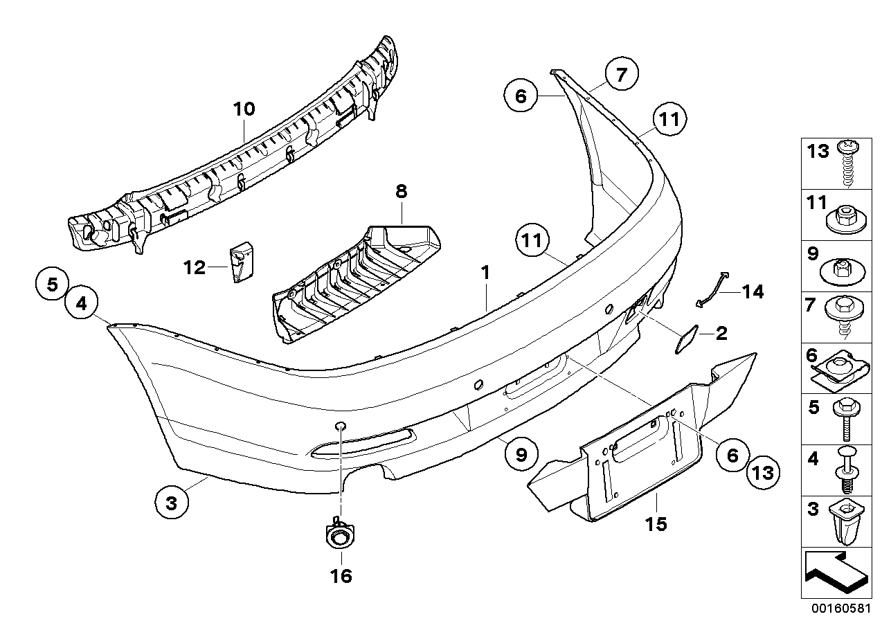 Garniture arrière