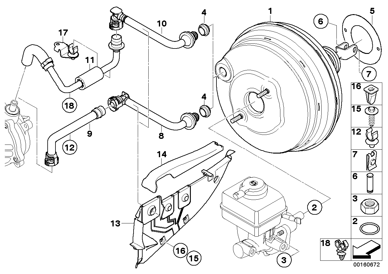 Power brake unit depression