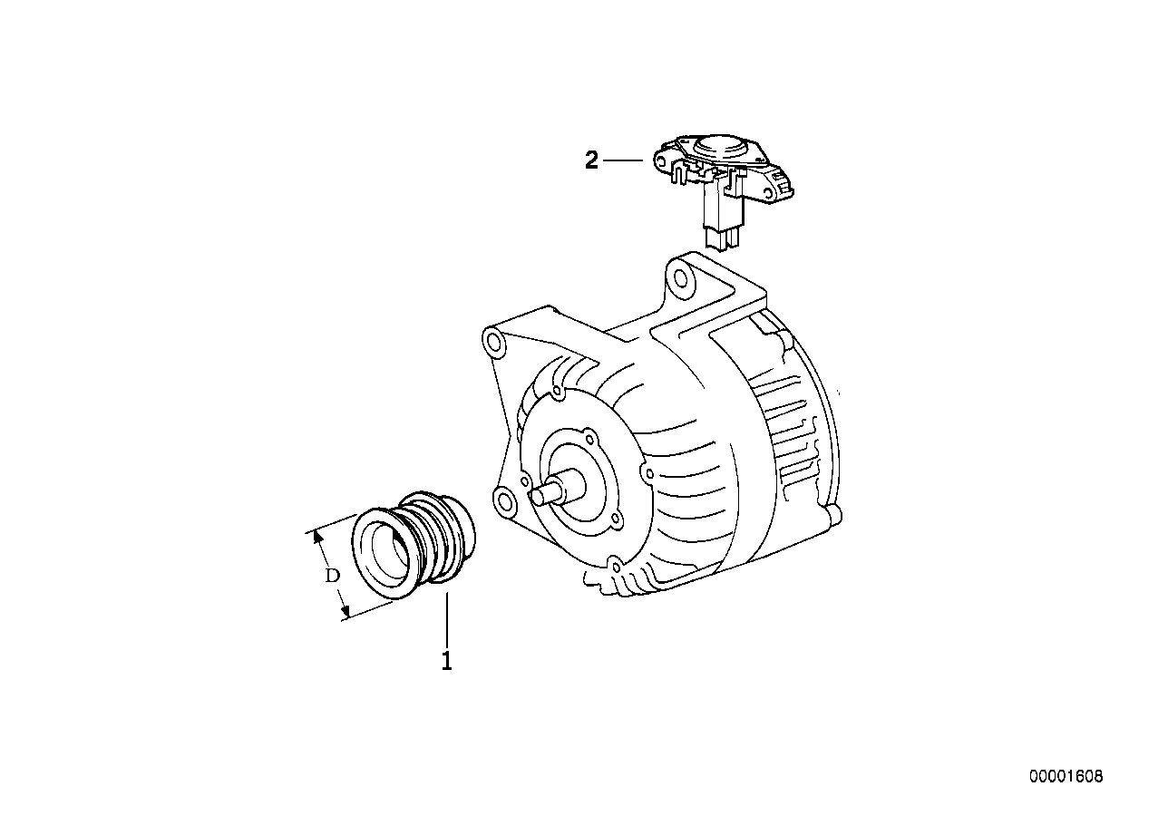 オルタネーター個別部品 70A Bosch