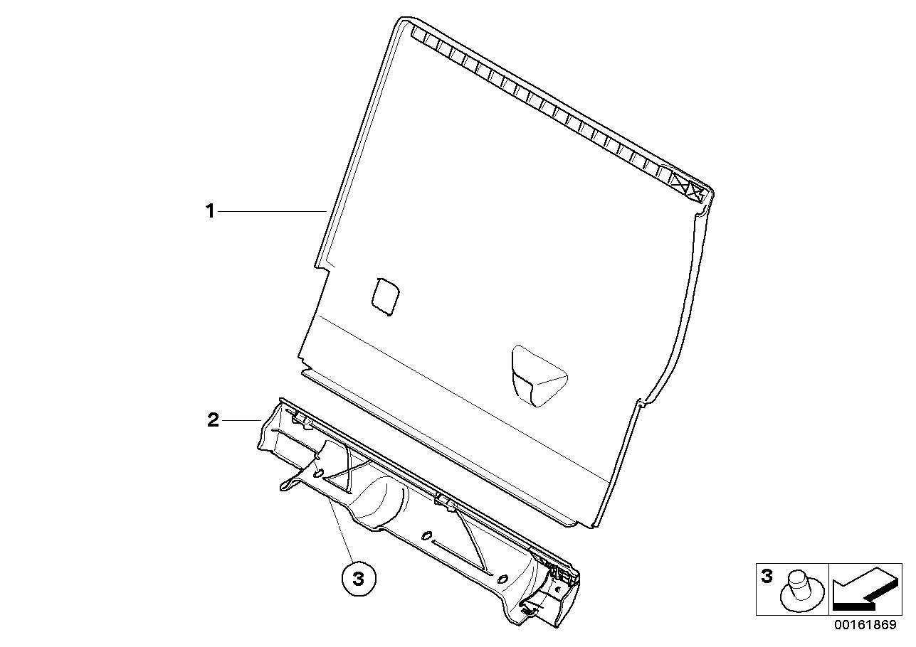 Seat, rear, seat trims, left