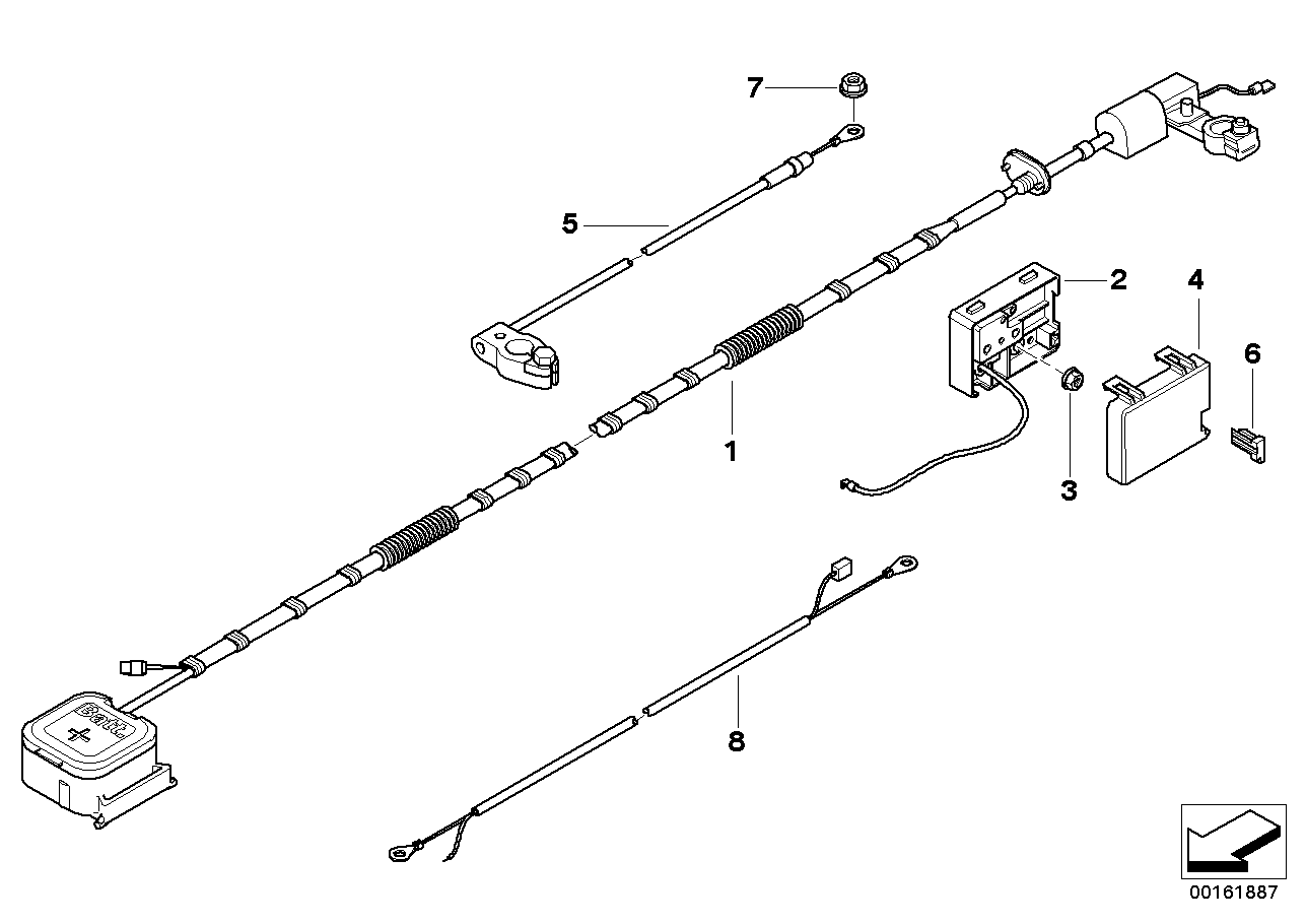 Câble batterie/répartiteur électrique ar