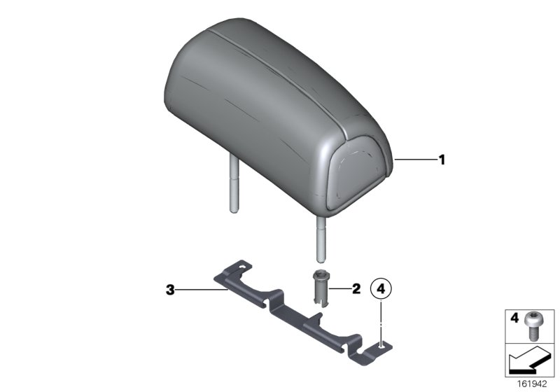 Rear seat head restraint