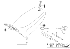 Selle et pièces de banquette