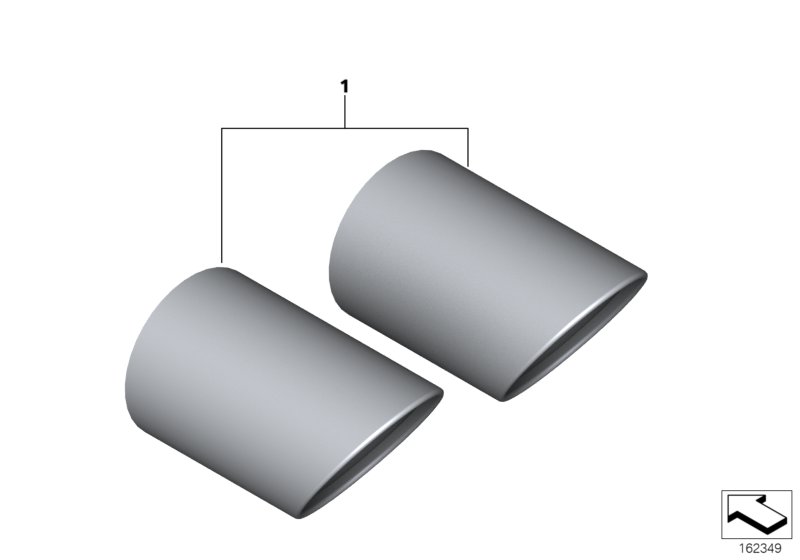 Embout tuyau d'échappement chrome