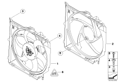 Kryt ventilátoru - montážní díly