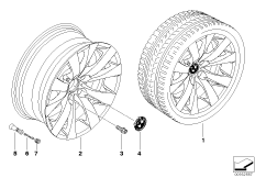 BMW light alloy wheel, V-spoke 248