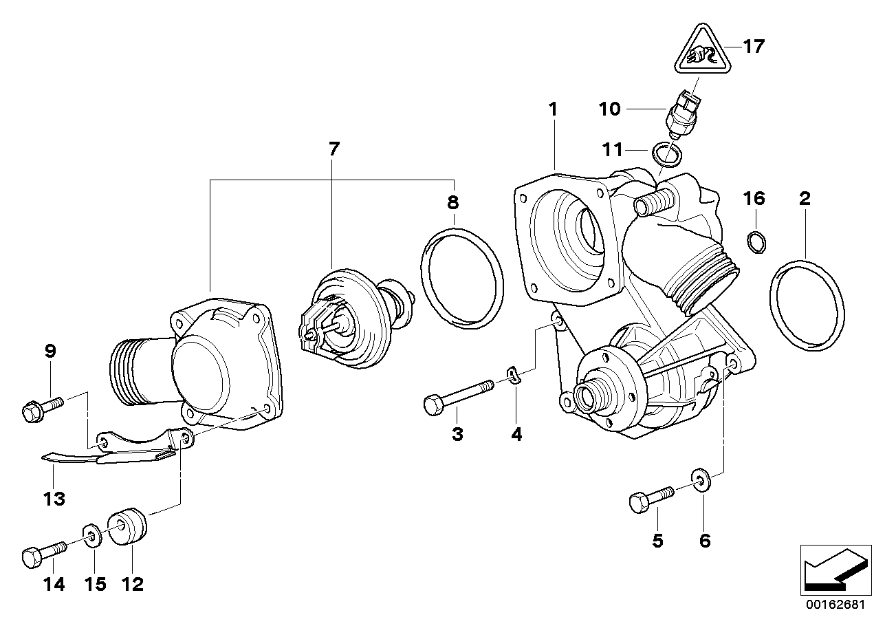 Syst. de refroidis.-pompe eau/thermostat