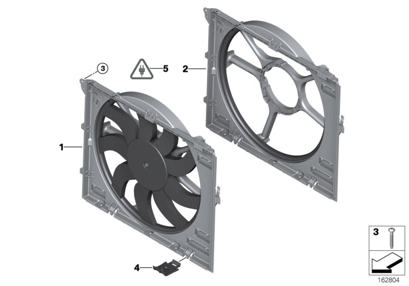 Fan housing, mounting parts