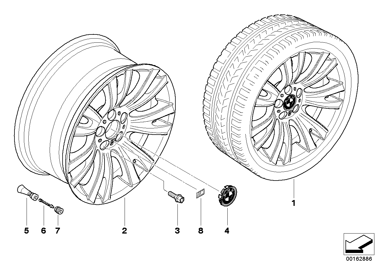 BMW 轻合金车轮 M V 型轮幅 223