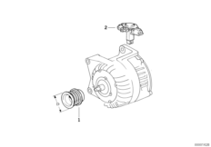 Componentes del alternador 80A