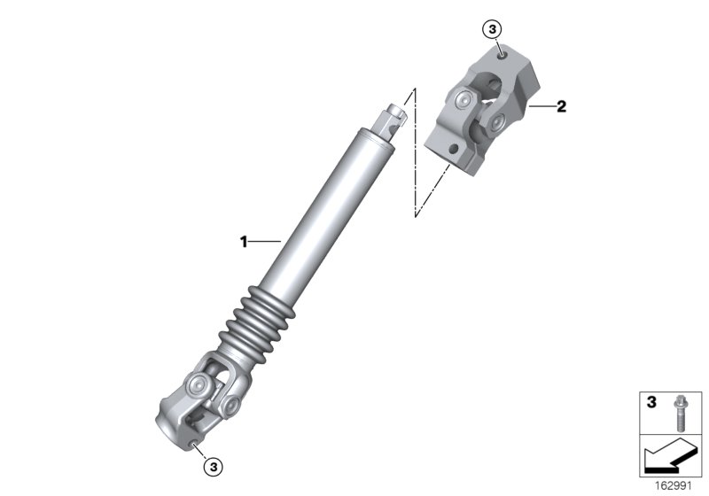 Steer.col.-lower joint assy