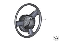 Steering wheel, coloured leather