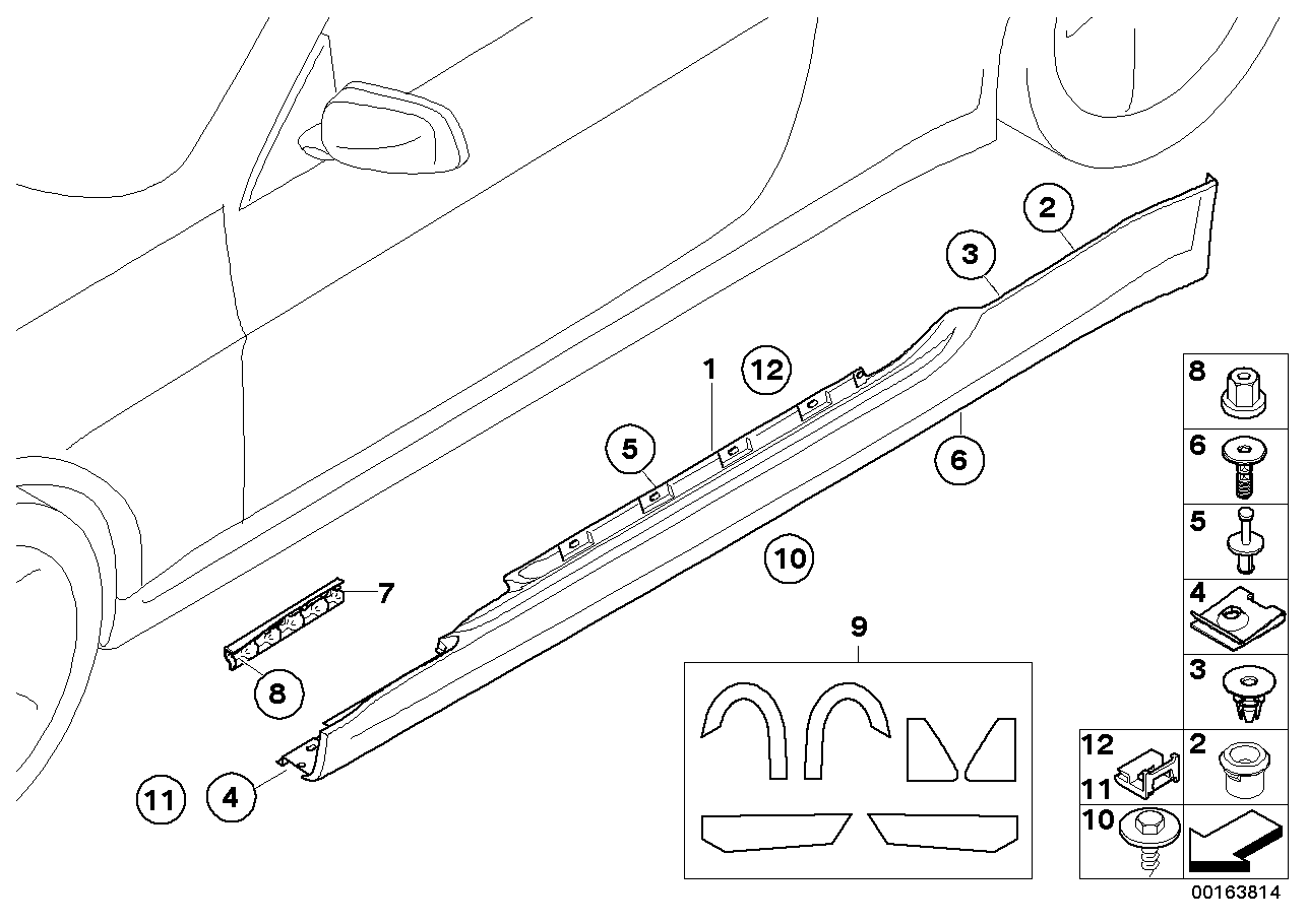 Guarnição embaladeira / cava da roda