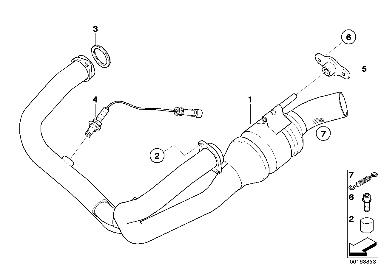 Pièces d'échappement avec fixation