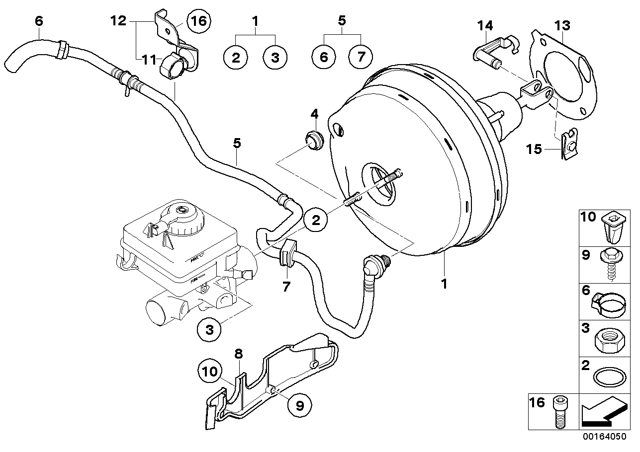Posilovač brzd podtlak