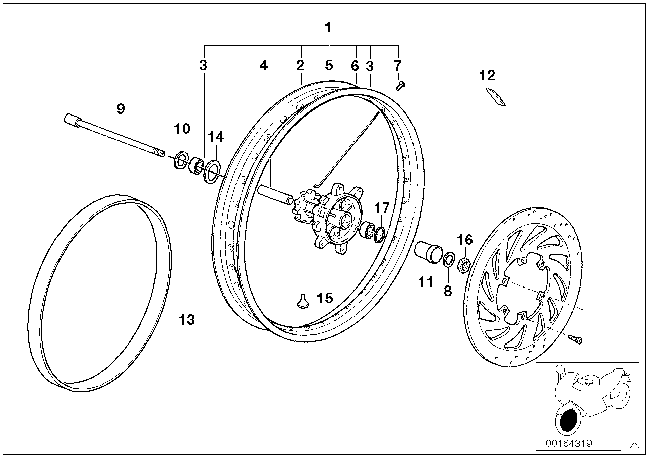 Spoke wheel front