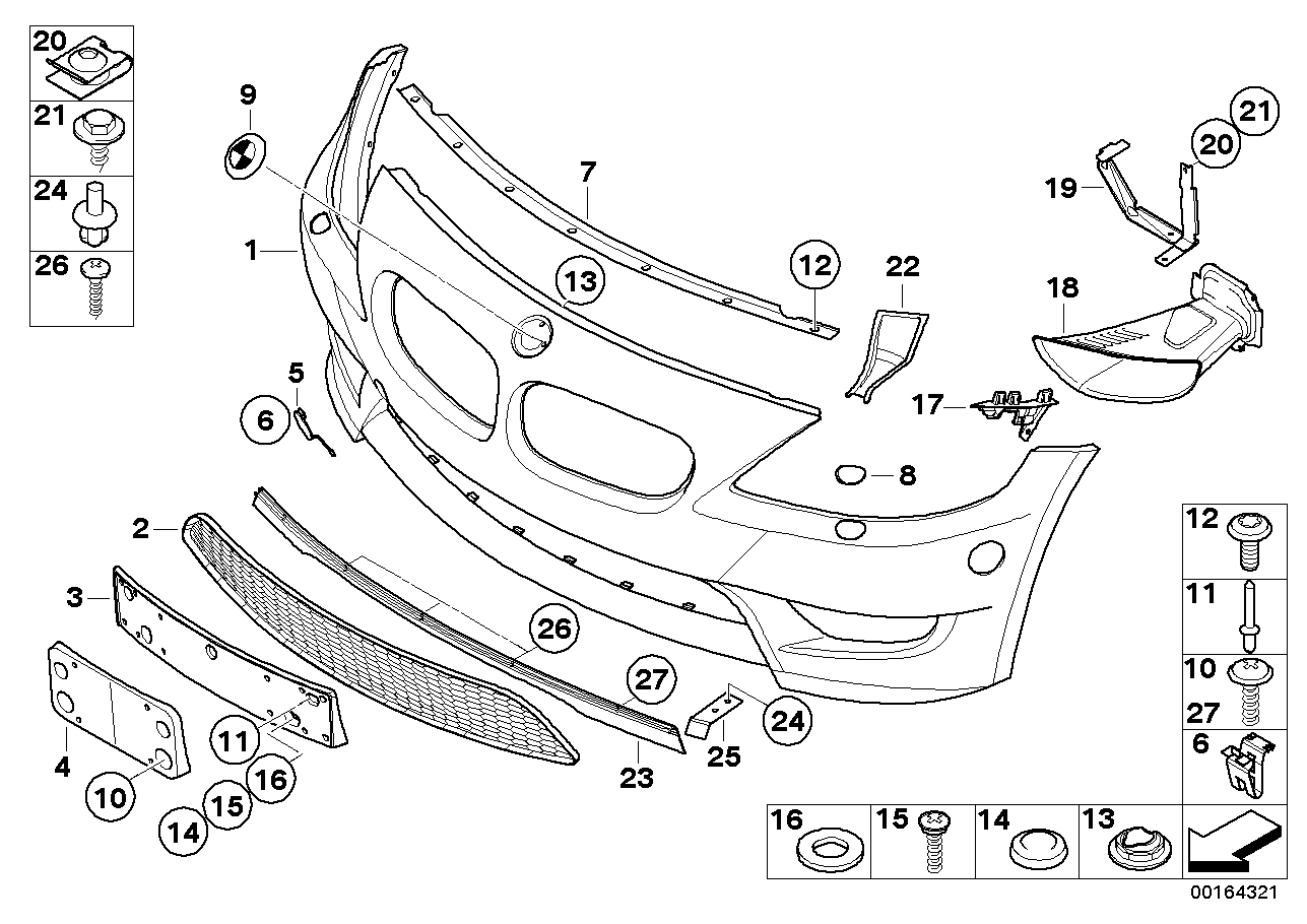 Trim panel, front