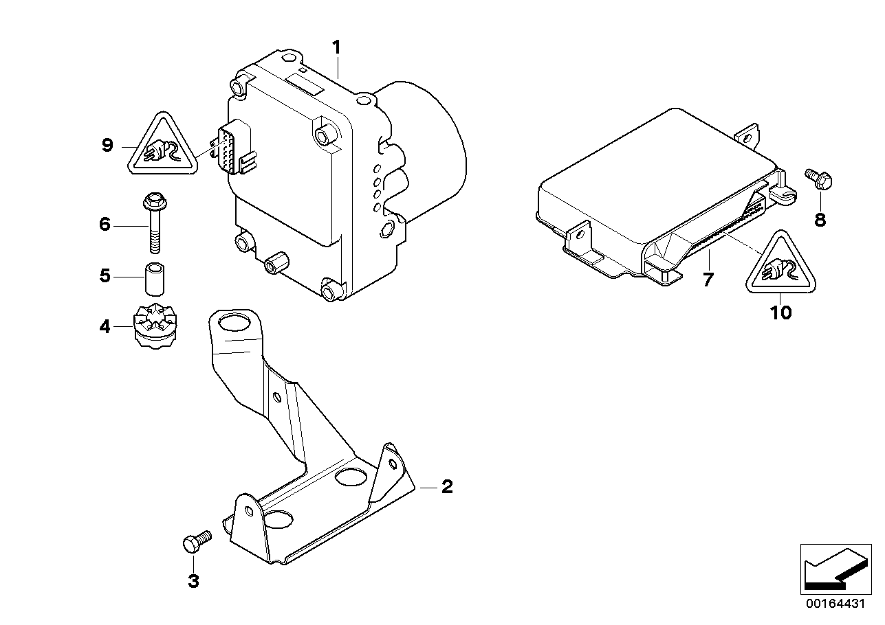 ABS hydroaggreg./stuurtoestel/bevestigng