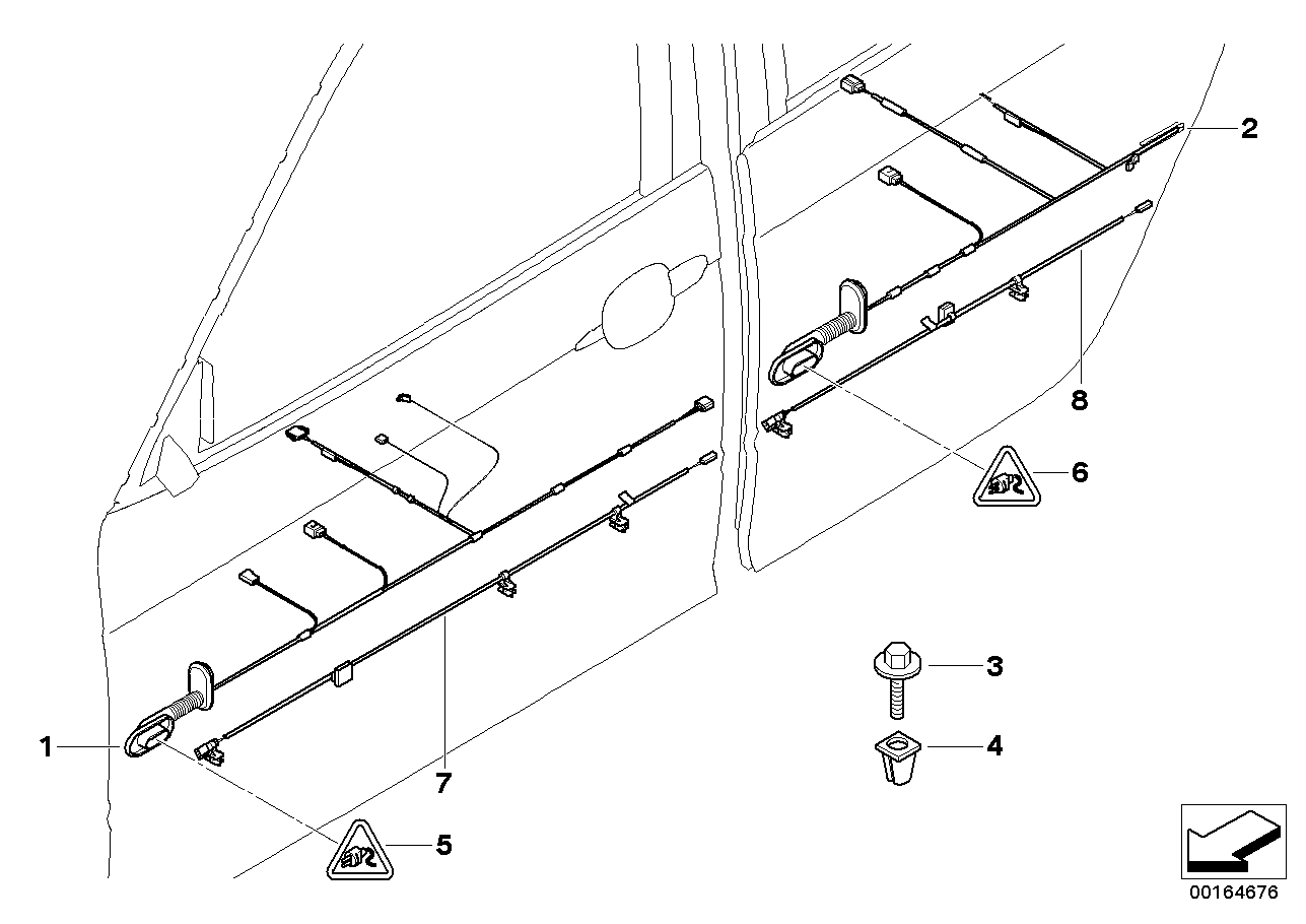 Door cable harness