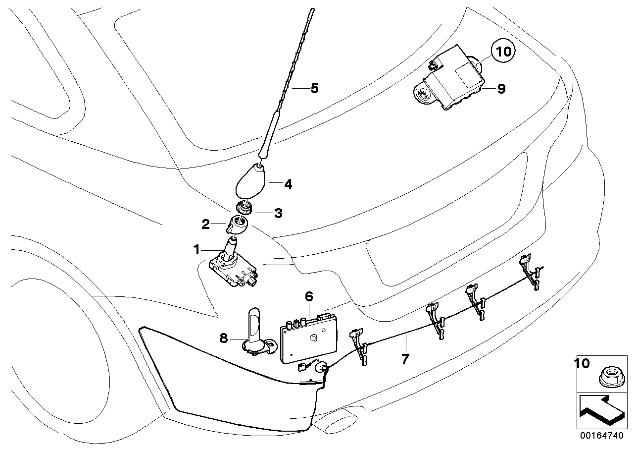 Pièces d'antennes radio/téléph.