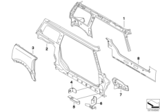 Side-frame single parts, right