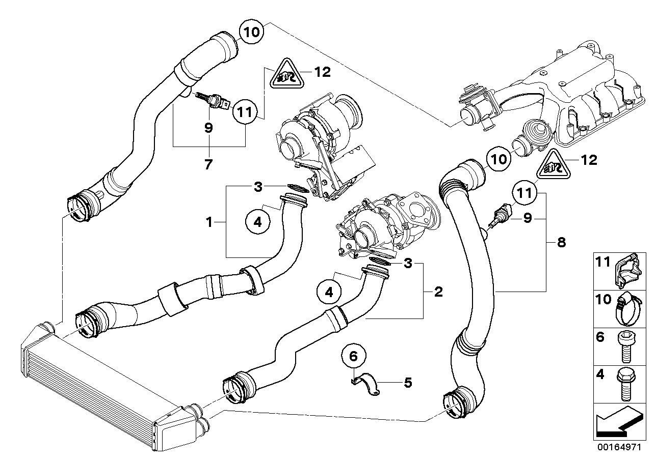 Intake manifold-supercharg.air duct/AGR