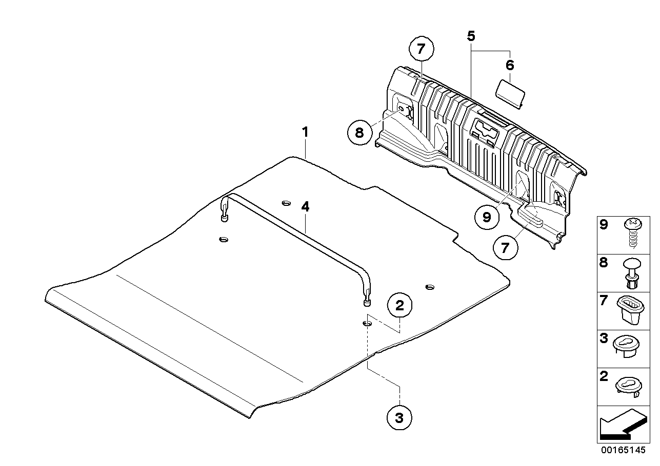 Revêtement de plancher e coffre AR