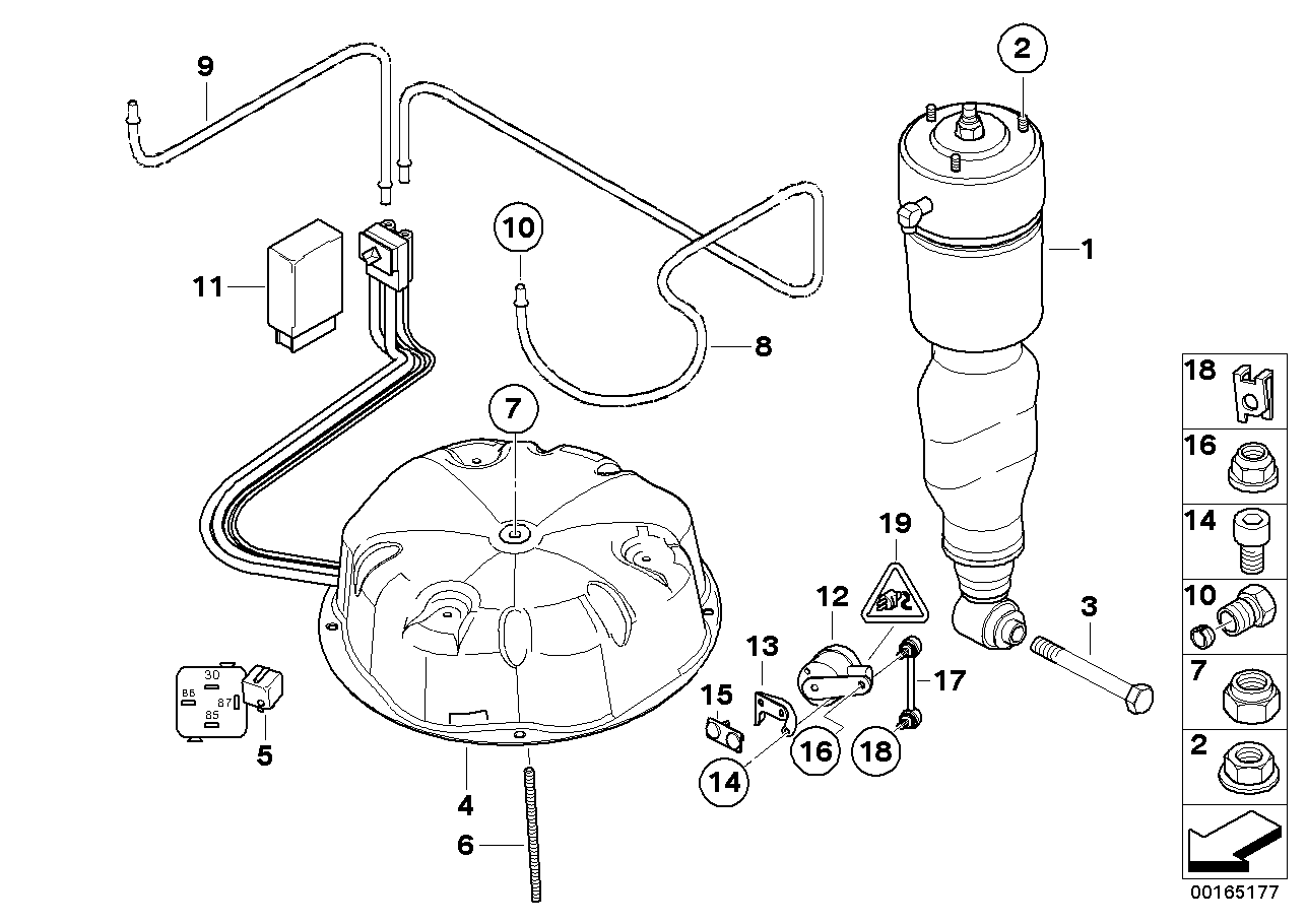 高度调节空气减震支柱/传感器