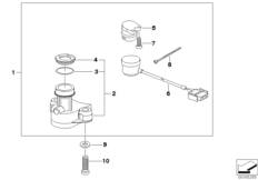 Ignition switch and mounting parts