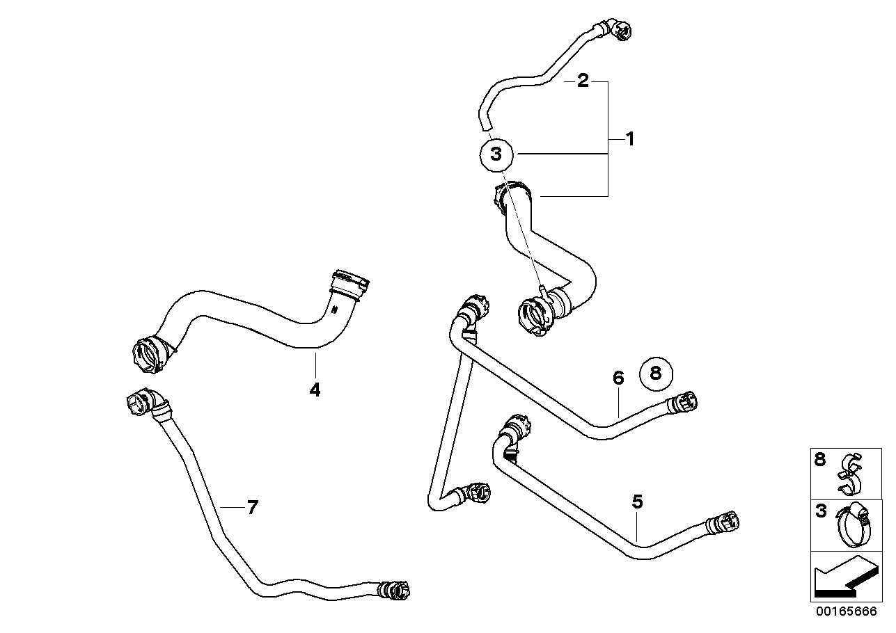 冷却系ホース ガイド