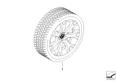 Winter wheel and tyre, Y-spoke 211