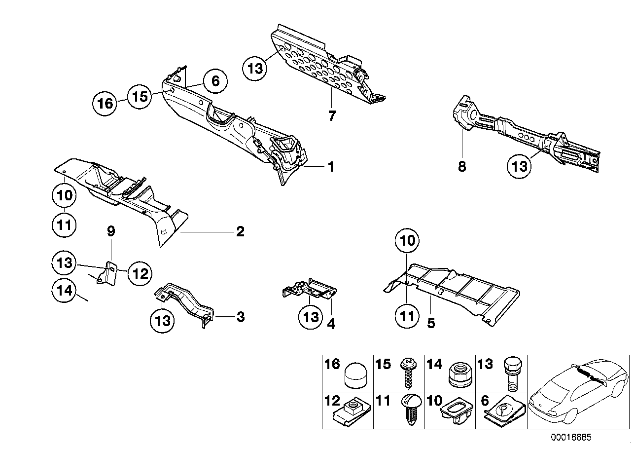 Verkleidung Instrumententafel unten