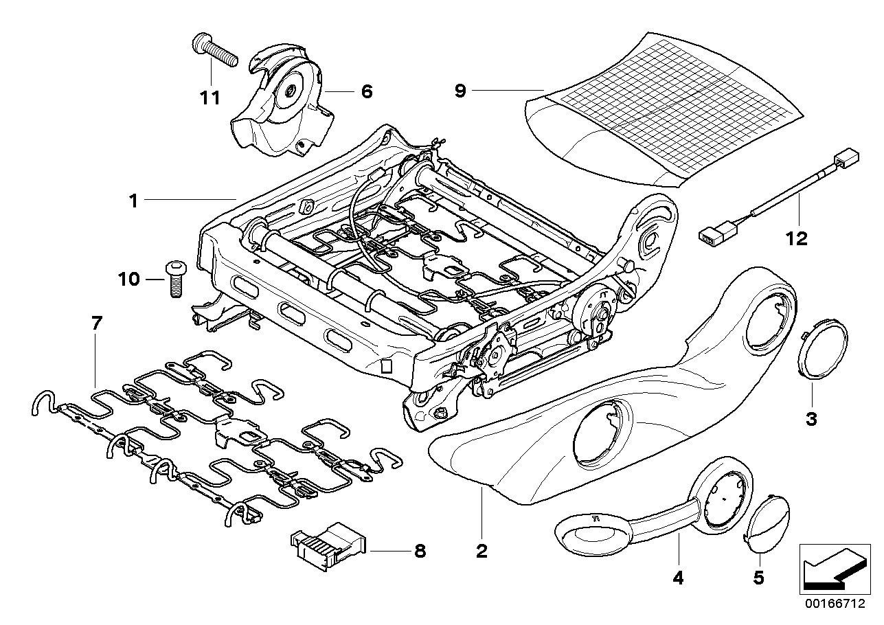 Sitz vorn Sitzrahmen