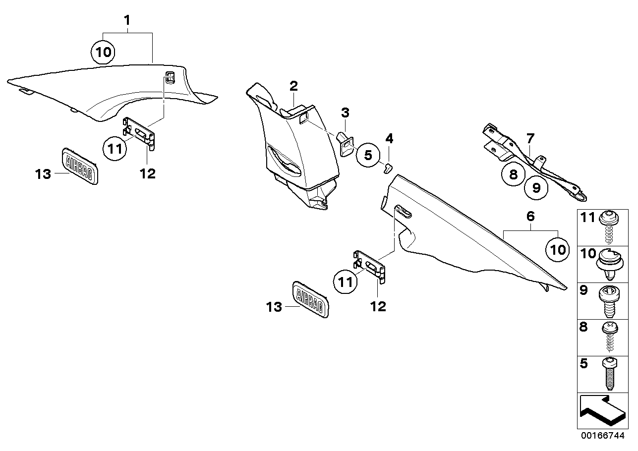 Verkleidung A- / B- / C-Säule