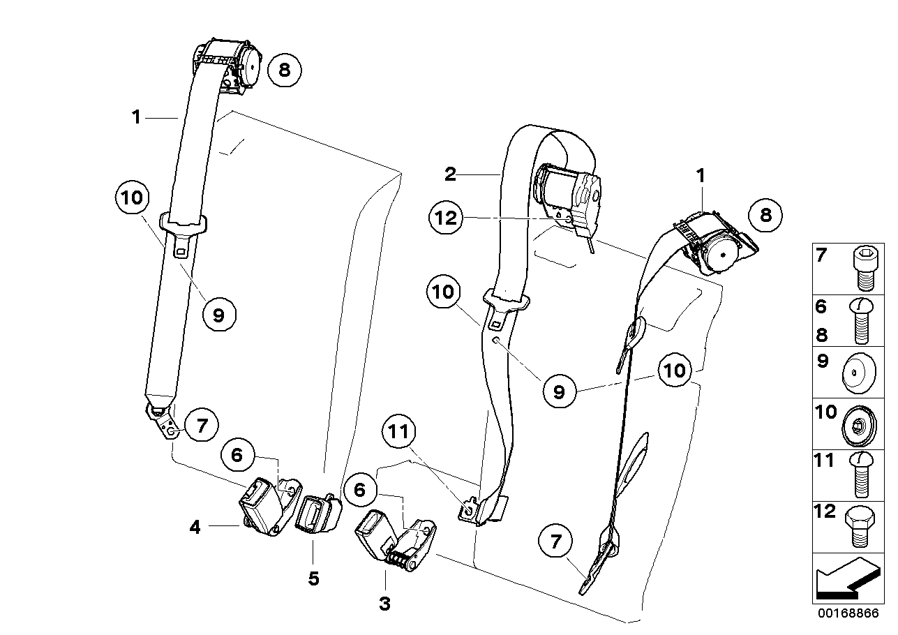 Cintura d.sicurez.posteriore