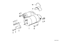 Motor de arranque piezas fijac.