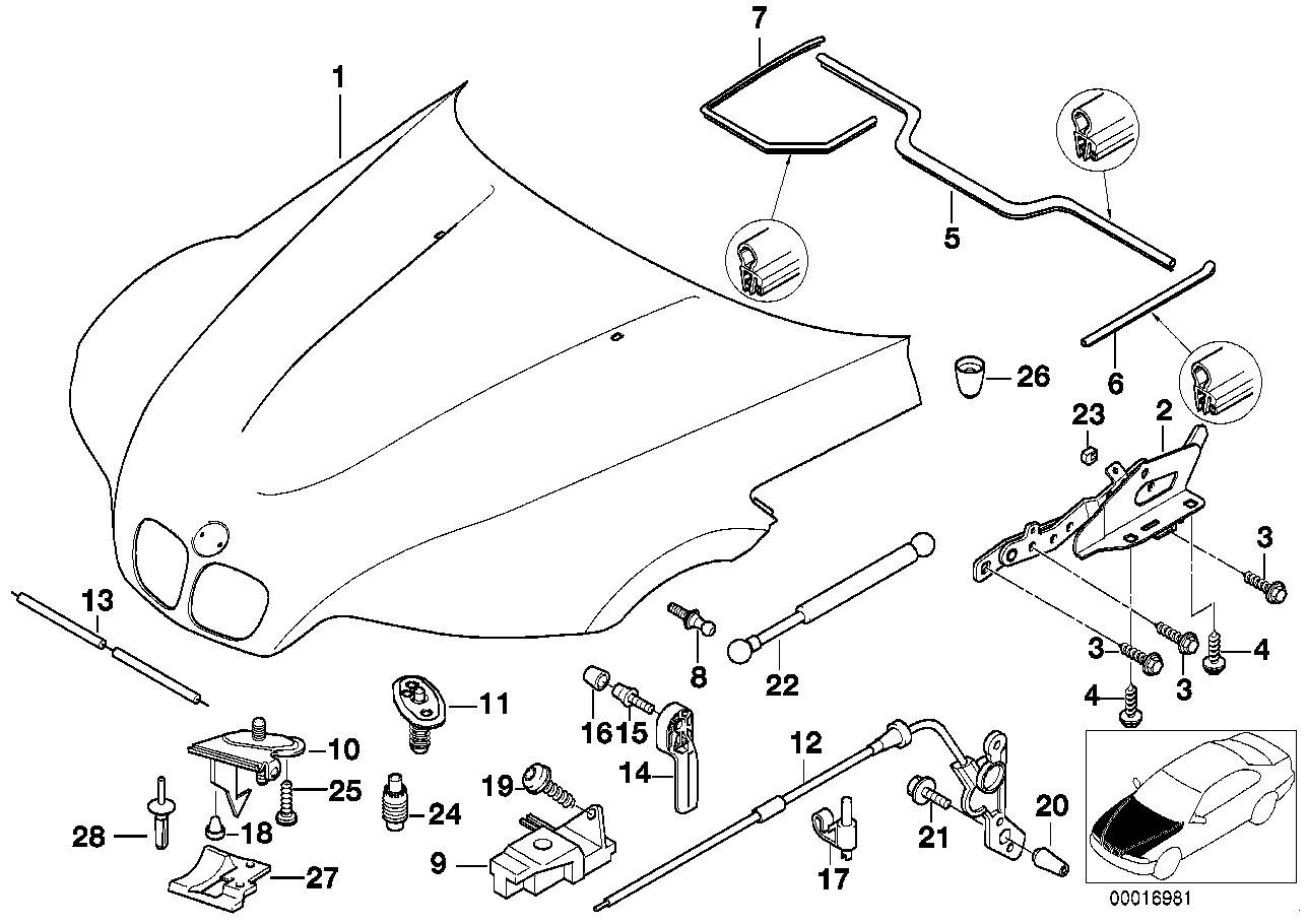 Capot/peças adicionais