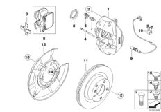BMW Performance Rear wheel brake