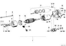 Motor de arranque componentes