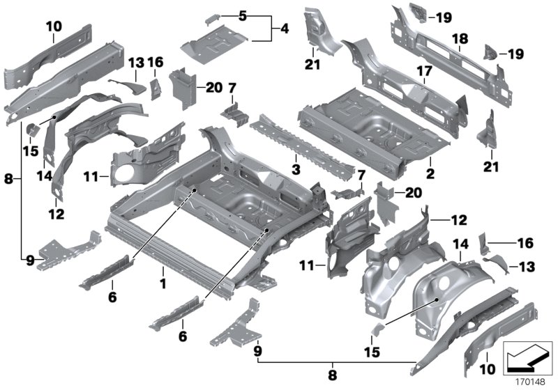 トランク ルーム フロア 取付け部品