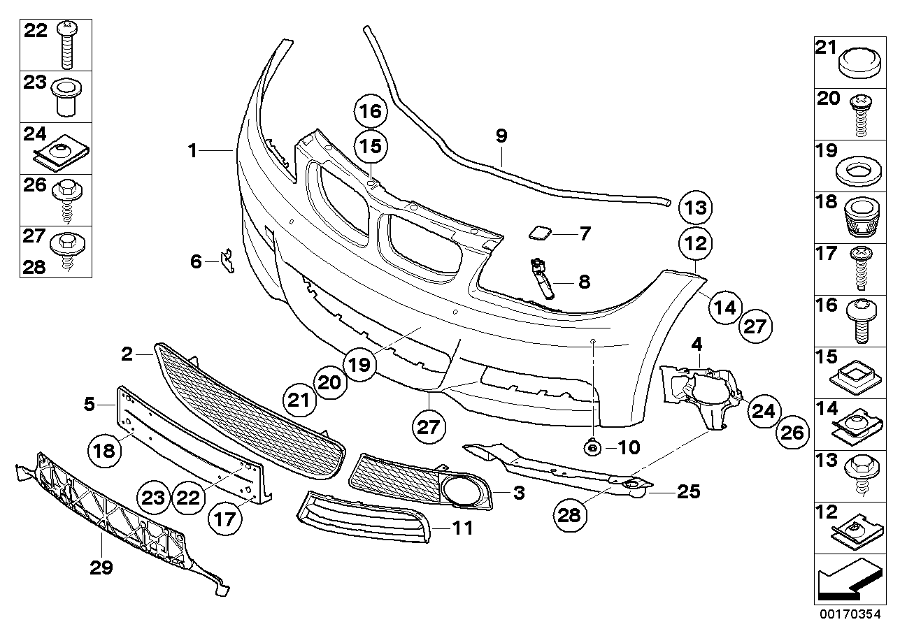 M trim panel, front