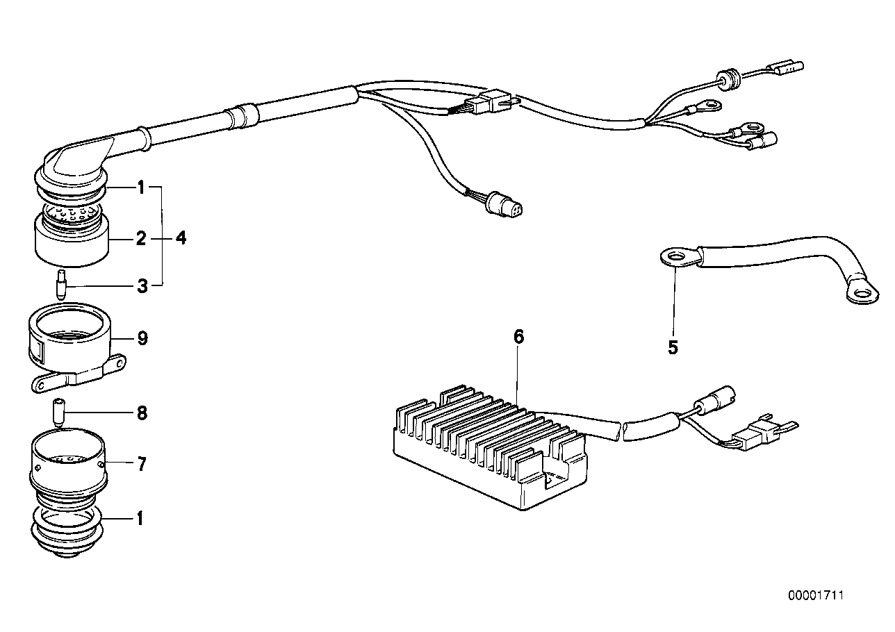 Faisceau de câbles moteur