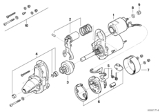 Starter, single parts / D6RA7