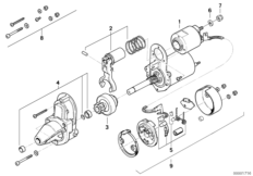 Starter, single parts / D6RA15