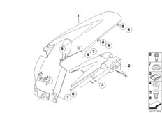 Wheel cover, number-plate carrier